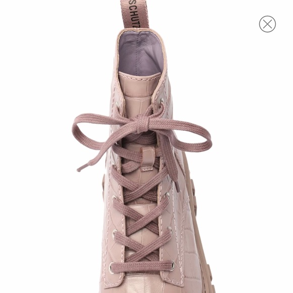 💥NWB💥Schutz Women’s Orly Croc-Embossed Combat Boot Sz. 10 - Picture 8 of 13